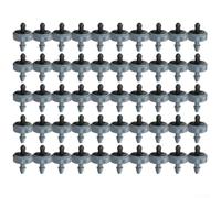 Jotekonoby Emettitori di irrigazione a compensazione della pressione, kit da 50 pezzi per giardino, in plastica resistente ai raggi UV, dimensioni 3 mm, design a doppia spina da 4,8 mm/5,5 mm per