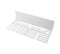 Jotekonoby Espositore da parete per medaglie con ripiano per trofei e premi, organizer per trofei in metallo a 4 livelli, può contenere oltre 64 medaglie, 41 x 20 x 5 cm, bianco