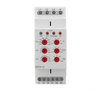 Jotekonoby Grv8-10/M265 Tensione trifase per relè con protezione da sovratensione/sottotensione, montaggio su guida DIN, uscita 2 Spdt per apparecchiature elettriche