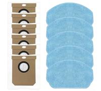 Jotekonoby Kit di accessori di ricambio per robot aspirapolvere Conga 7690 Immortal Max Home M, con 5 panni per la pulizia e 6 sacchetti per la polvere ad alte prestazioni
