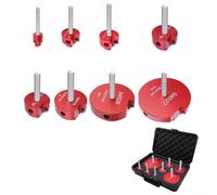 Jotekonoby Kit di strumenti per la rimozione dei tubi in PVC, 8 pezzi, kit alesatore in PVC in alluminio da 1/2-4", per raccordi in PVC CPVC ABS attacco trapano