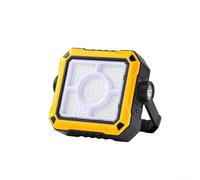 Jotekonoby Lampada da lavoro a LED COB ricaricabile tramite USB ad energia solare, super luminosa, doppio interruttore, regolabile a 180°, resistente all'acqua, ideale per campeggio, escursionismo