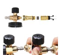 Jotekonoby Lancia in schiuma ad alta pressione con attacco rapido da 1/4 di pollice e bottiglia di sapone da 1 litro per auto, tetto barca e pulizia esterna, regolazione (rosso e nero, 1 L)