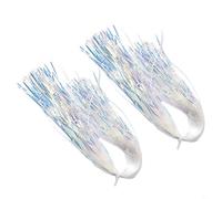 Jotekonoby Materiale per esche da pesca alla trota, nastro di seta brillante, kit fai da te con flash orpelli e Flashabou, lunghezza 30 cm, larghezza 1 mm, plastica