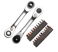 Jotekonoby Mini chiave a cricchetto a sgancio rapido 2 in 1 con azionamento da 1/4 e cricchetto reversibile sinistra-destra per applicazioni utensili (set da 21 pezzi)