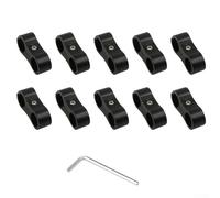 Jotekonoby Modifica auto AN4-AN10 Staffa per linea olio, supporto per tubo a doppio foro per clip di separazione del tubo del carburante automobilistico, morsetto per tubo flessibile in lega di