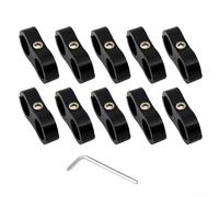 Jotekonoby Modifica auto AN4-AN10 Staffa per linea olio, supporto per tubo a doppio foro per clip di separazione del tubo del carburante automobilistico, morsetto per tubo flessibile in lega di