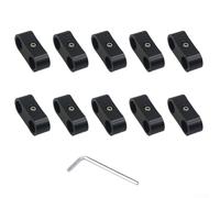 Jotekonoby Modifica auto AN4-AN10 Staffa per linea olio, supporto per tubo a doppio foro per clip di separazione del tubo del carburante automobilistico, morsetto per tubo flessibile in lega di