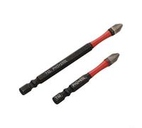 Jotekonoby PH2 - Set di punte magnetiche per cacciavite con rivestimento antiscivolo per gambo esagonale da 6,35 mm, punte per cacciavite a gambo lungo in lega di acciaio da 65 mm e 100 mm, doppia