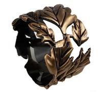 Jotekonoby Portatovaglioli eleganti in metallo anticato con design a forma di foglia, finitura bronzata, supporto in lega per matrimoni e occasioni speciali, stile tavolo da pranzo (rame)