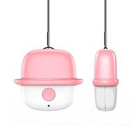 Jotekonoby Purificatore d'aria portatile indossabile per bambini, sollievo dalle allergie, generatore di ioni negativi, riduzione del fumo, ultra leggero, design da appendere al collo, USB-C (rosa)