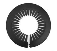 Jotekonoby Rosette per tubi con flangia, in PP nero, coperture decorative per tubi di riscaldamento, per tubi da parete, accessorio per riscaldamento centralizzato per coprire il tubo (75-115 mm)