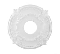 Jotekonoby Rosone da soffitto, rosone da soffitto in polistirene, illuminazione in stile europeo PU, decorazione per base per ventilatore da soffitto, paralume rotondo