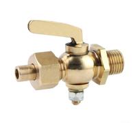 Jotekonoby Rubinetto con maniglia in ottone bronzato, valvola per il controllo dell'acqua, filettatura esterna maschio da 1/8" a 3/4", adatta per idraulici e applicazioni industriali (3/4)