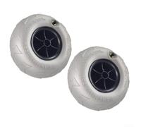 Jotekonoby Ruote per palloncini da spiaggia, confezione da 2, pneumatici di sabbia per carrello Dolly Canoe, 205 x 115 x 8,5 mm, ruote di ricambio in PVC per carrello da spiaggia e campeggio