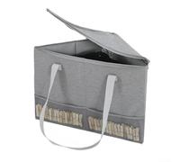 Jotekonoby Scatola portaoggetti angolare, con base di supporto, triangolare, organizer per vestiti, pieghevole, con coperchio, per armadio, grigio