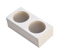 Jotekonoby Scatola portaoggetti per monete, francobolli e monete, custodia quadrata in cartone per collezionisti, 12 misure 17,5-40 mm, design piegato 50 mm, materiale in carta spessa, bianco (40 mm)