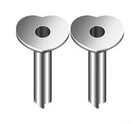 Jotekonoby Set di 2 utensili da cucina in acciaio inox per aprire noci di cocco e frutta con forme decorative per noci di cocco verdi giovani (amore)
