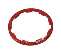 Jotekonoby Set di distanziali per cassetta bici in lega di alluminio e rondella per mozzo libero per strada e montagna per mozzo bicicletta, guarnizione ad anello compatibile con cassette (rosso 2,5