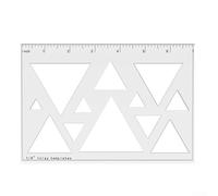 Jotekonoby Set di modelli per router per intarsio per la lavorazione del legno, riutilizzabili, in acrilico, a forma di cuore e triangolo, compatibili con kit di intarsi per router, decorativi (B)