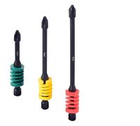 Jotekonoby Set di punte magnetiche resistenti per cacciavite con tecnologia di assorbimento degli urti a molla, impugnatura antiscivolo per la lavorazione del legno durevole e il montaggio di