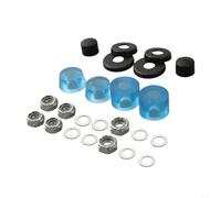 Jotekonoby Set di ricostruzione 90a per skateboard e camion, con boccole, anelli di velocità, dadi per assorbimento degli urti, compatibile con la maggior parte dei 5 (blu trasparente)