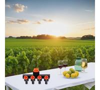 Jotekonoby Splitter per tubo da giardino a 4 vie, in plastica, con controllo individuale del flusso, giunto valvola di irrigazione a connessione rapida per la casa