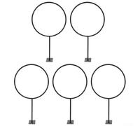 Jotekonoby Staffa da parete per pallacanestro, per pallacanestro da calcio, pallavolo, in ferro, multi sport, confezione da 5, diametro interno 13,5 cm, dimensioni standard