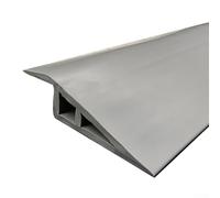 Jotekonoby Striscia di transizione per pavimento, in PVC, 1 m x 7 cm, per moquette a laminato, bordo della porta, flessibile, impermeabile, riduttore di altezza (grigio)