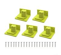 Jotekonoby Supporto per attrezzi da parete per utensili elettrici da 18 V, in plastica ABS resistente, con viti per trapani a batteria e base batteria (5 pezzi)