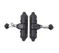 Jotekonoby Supporto per remo, supporto per canoa, zattera, gonfiabile, 2 pezzi, rotazione a 360°, plastica ABS, nero, 14,8 x 12,3 cm