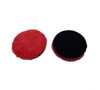 Jotekonoby Tampone in microfibra per lucidatura auto, ruota per lucidatura in schiuma rossa da 7,6 cm con attacco in spugna per lucidatura della carrozzeria dell'auto, compatibile con 3/4/5/6/7" (7,6