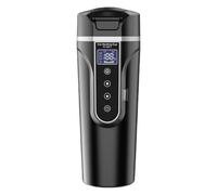 Jotekonoby Tazza per acqua calda elettrica per auto con display digitale, 500 ml, bollitore da viaggio in acciaio inox 304, per veicoli da 12 V/24 V, modalità bollire/mantenere caldo/tè/latte, a prova