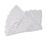 Jotekonoby Tovaglia vintage manuale all'uncinetto, tovaglia rotonda in pizzo bianco tovaglia fatta a mano in filo di cotone centrino ricamato floreale centrotavola panno per sala da pranzo