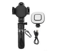 Jotekonoby Treppiede magnetico per selfie stick con telecomando e luce di riempimento | Supporto per telefono retrattile portatile tascabile per fotografia e video(C)