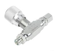 Jotekonoby Valvola a farfalla bidirezionale con raccordo 08L, valvola di controllo del flusso idraulica per regolazione bidirezionale della velocità, corpo in acciaio al carbonio, per filettatura