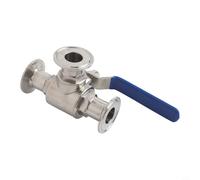 Jotekonoby Valvola a sfera sanitaria a 1 pollici del morsetto del triplo, valvola igienica dell'acciaio inossidabile della L-Port a 3 vie per l'industria alimentare, lattiero-casearia e farmaceutica