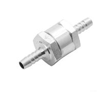 Jotekonoby Valvola di ritegno in lega di alluminio con interno in gomma nitrilica per diesel, acqua, aria - Valvola di non ritorno per tubo del carburante a vuoto da 6/8/10/12 mm (10 mm)