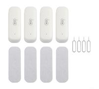 Jotekonoby Zigbee - Sensore di temperatura e umidità wireless, confezione da 4, per termometro e igrometro per monitoraggio interno, avvisi app, esportazione dati, alimentazione a batteria AAA, bianco