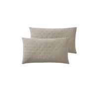 Jotex Calm - Set di 2 federe per cuscino, certificato Oeko Tex® Standard 100, in poliestere di alta qualità, colore beige, 90 x 50 cm