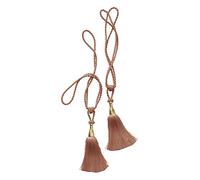 JOTEX Elegant - Fermatenda con nappe, 2 pezzi, colore: Marrone