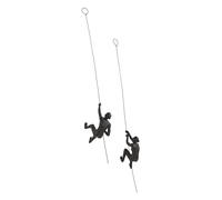 JOTEX Female Climbers - Set di 2 statuette decorative, colore: Marrone ruggine