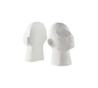 JOTEX Stargazing - Set di 2 fermalibri decorativi eleganti e resistenti, colore bianco naturale, 16 x 11 x 22,5 cm