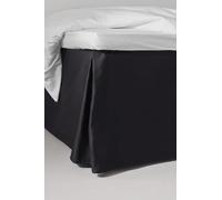 Jotex Zack Satin - Copriletto, 100% cotone biologico di alta qualità, altezza 45 cm, colore: nero, 160 x 200 cm
