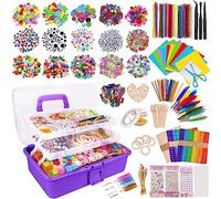 JOTOL Lavoretti Creativi per Bambini,3100+PCS DIY Art Craft Set, Kit Artigianali Giochi Kids Mestiere Fai da Te Decorazioni Giocattoli, Accessori per Artigianato