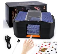JOTOL Mischia Carte Automatico a 2 Mazzi,Mescolatore Carte da Gioco con Batteria