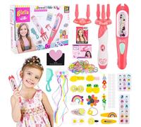 JOTOL Regalo Bambina 5 6 7 8 9 10Anni,Set Treccine Magiche con Trecciatrice Per Capelli e Kit Gemme Capelli,Treccia Strumenti DIY,Regalo per Styling e Acconciature Uniche
