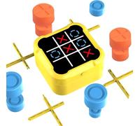 JOTOL Tic Tac Toe, Gioco Tris Elettronico,Portatili Giochi di Puzzle Smart,Console Portatile per Puzzle 5 in 1, Regali di Giochi da Tavolo per Bambini e Adulti (Giallo)