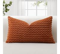 JOTOM Federe per Cuscino in Velluto a Coste Morbido 30x50 cm Federe per Cuscino con Texture a Bolle 3D per Divano, Camera da Letto, Decorazione della Casa (Ruggine)