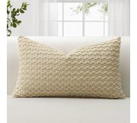 JOTOM Federe per Cuscino in Velluto a Coste Morbido 40x60 cm Federe per Cuscino con Texture a Bolle 3D per Divano, Camera da Letto, Decorazione della Casa (Caffè Chiaro)